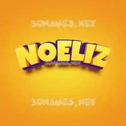 noeliz in Orange Toon style - 3D name wallpaper