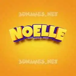 noelle in Orange Toon style - 3D name wallpaper