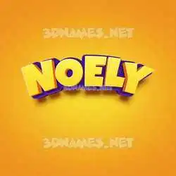 noely in Orange Toon style - 3D name wallpaper