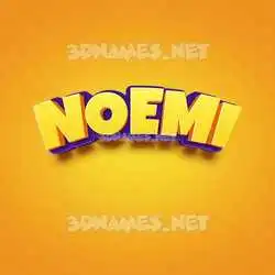 noemi in Orange Toon style - 3D name wallpaper