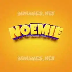 noemie in Orange Toon style - 3D name wallpaper