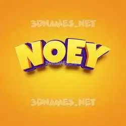 noey in Orange Toon style - 3D name wallpaper