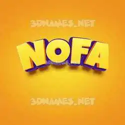 nofa in Orange Toon style - 3D name wallpaper