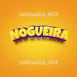 nogueira in Orange Toon style - 3D name wallpaper