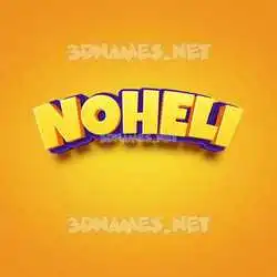 noheli in Orange Toon style - 3D name wallpaper
