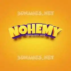 nohemy in Orange Toon style - 3D name wallpaper