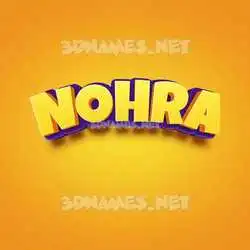 nohra in Orange Toon style - 3D name wallpaper