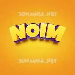 noim in Orange Toon style - 3D name wallpaper