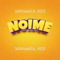noime in Orange Toon style - 3D name wallpaper