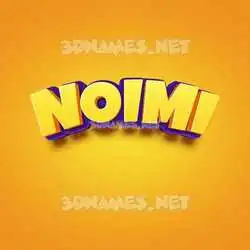 noimi in Orange Toon style - 3D name wallpaper