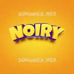 noiry in Orange Toon style - 3D name wallpaper