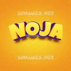 noja in Orange Toon style - 3D name wallpaper