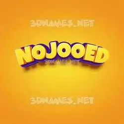 nojooed in Orange Toon style - 3D name wallpaper