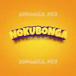 nokubonga in Orange Toon style - 3D name wallpaper