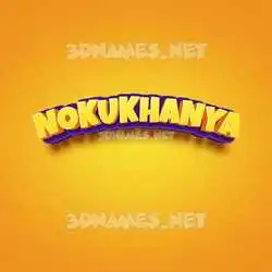nokukhanya in Orange Toon style - 3D name wallpaper