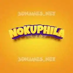 nokuphila in Orange Toon style - 3D name wallpaper