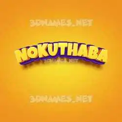 nokuthaba in Orange Toon style - 3D name wallpaper