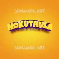nokuthula in Orange Toon style - 3D name wallpaper