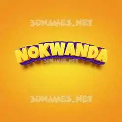 nokwanda in Orange Toon style - 3D name wallpaper