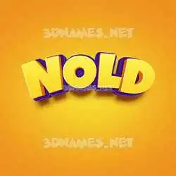 nold in Orange Toon style - 3D name wallpaper