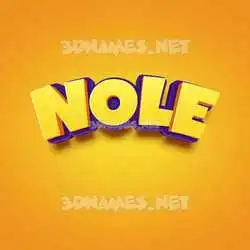 nole in Orange Toon style - 3D name wallpaper