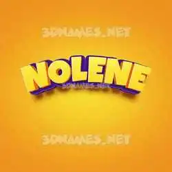nolene in Orange Toon style - 3D name wallpaper