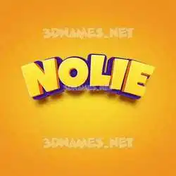 nolie in Orange Toon style - 3D name wallpaper