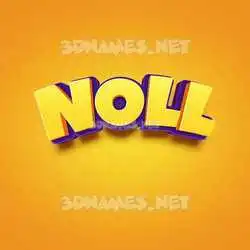 noll in Orange Toon style - 3D name wallpaper