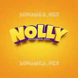 nolly in Orange Toon style - 3D name wallpaper