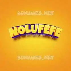 nolufefe in Orange Toon style - 3D name wallpaper