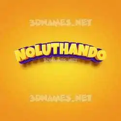noluthando in Orange Toon style - 3D name wallpaper