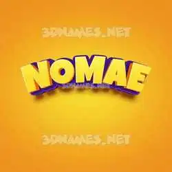 nomae in Orange Toon style - 3D name wallpaper