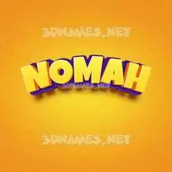nomah in Orange Toon style - 3D name wallpaper