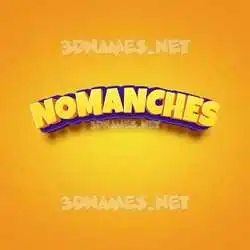nomanches in Orange Toon style - 3D name wallpaper