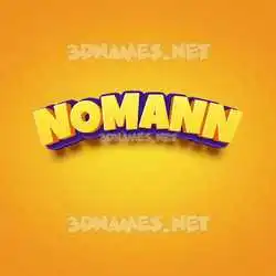 nomann in Orange Toon style - 3D name wallpaper