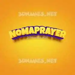 nomaprayer in Orange Toon style - 3D name wallpaper