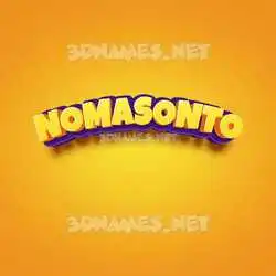 nomasonto in Orange Toon style - 3D name wallpaper