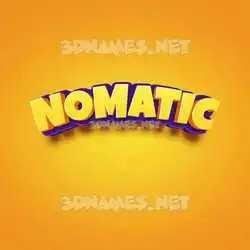 nomatic in Orange Toon style - 3D name wallpaper