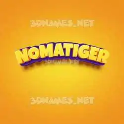 nomatiger in Orange Toon style - 3D name wallpaper