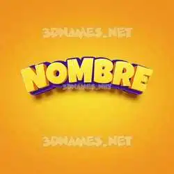 nombre in Orange Toon style - 3D name wallpaper