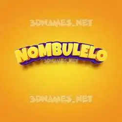 nombulelo in Orange Toon style - 3D name wallpaper