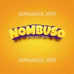nombuso in Orange Toon style - 3D name wallpaper