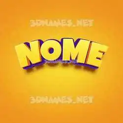 nome in Orange Toon style - 3D name wallpaper