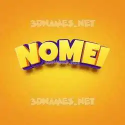 nomei in Orange Toon style - 3D name wallpaper