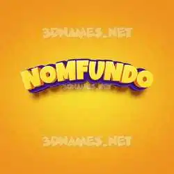 nomfundo in Orange Toon style - 3D name wallpaper
