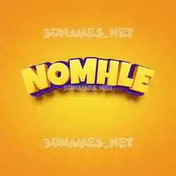 nomhle in Orange Toon style - 3D name wallpaper