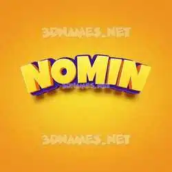 nomin in Orange Toon style - 3D name wallpaper