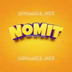 nomit in Orange Toon style - 3D name wallpaper