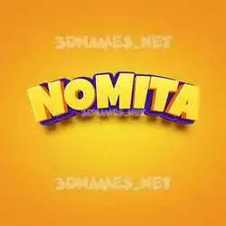 nomita in Orange Toon style - 3D name wallpaper