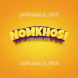 nomkhosi in Orange Toon style - 3D name wallpaper